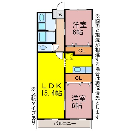 プレステージ花水木の物件間取画像